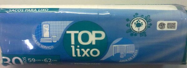 Saco branco para lixo em rolo 30 L