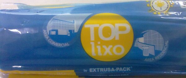 Saco preto para lixo em rolo 50 L